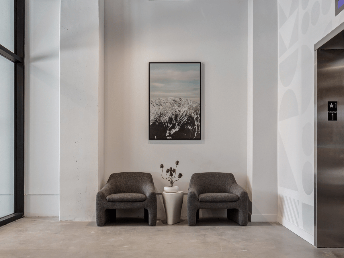 Lobby at Lonsdale Square Apartments. Rent with Minto Apartments.